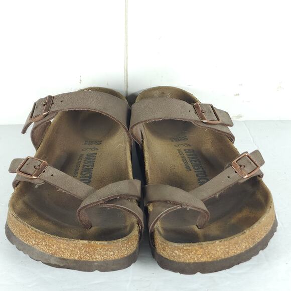 Birkenstock Women's Mayari US8 EU39 Birkibuc Mocha Brown Strappy Slide sandals - Picture 5 of 16
